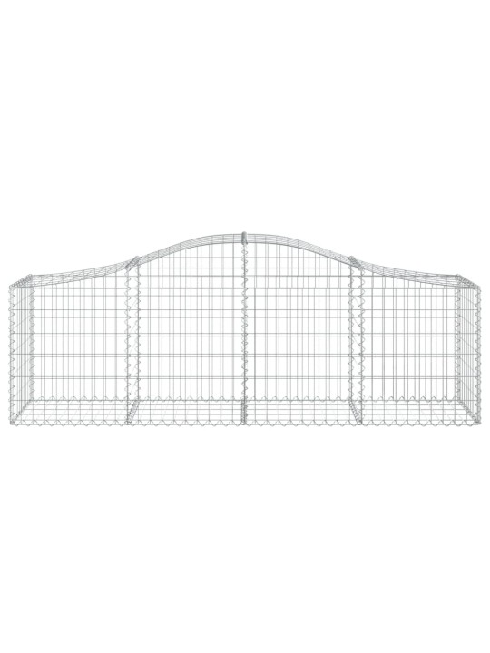 Klenuté gabionové koše 15 ks 200x50x60/80 cm pozinkované železo