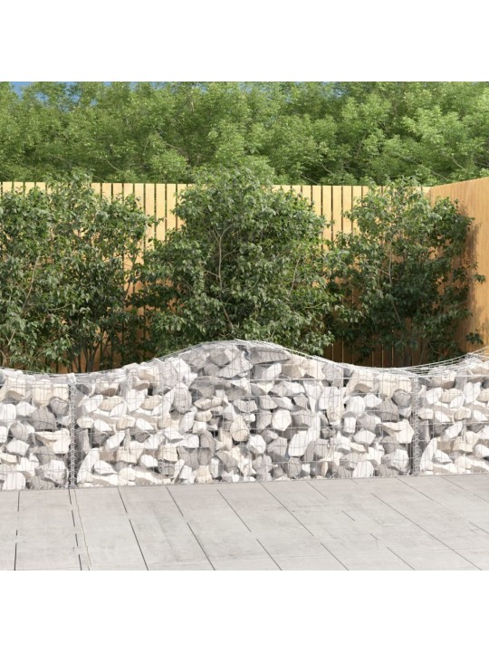 Klenuté gabionové koše 18 ks 200x50x60/80 cm pozinkované železo