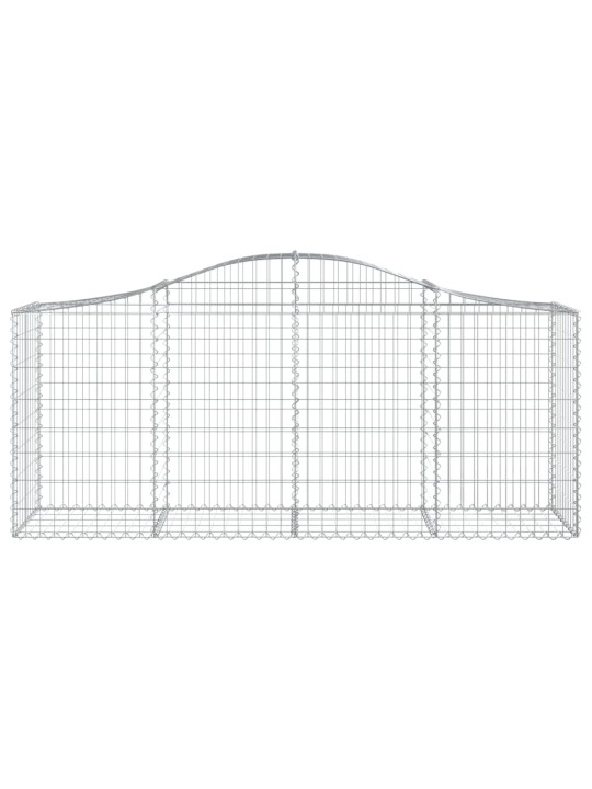 Klenuté gabionové koše 15ks 200x50x80/100 cm pozinkované železo