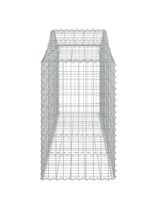 Klenuté gabionové koše 15ks 200x50x80/100 cm pozinkované železo