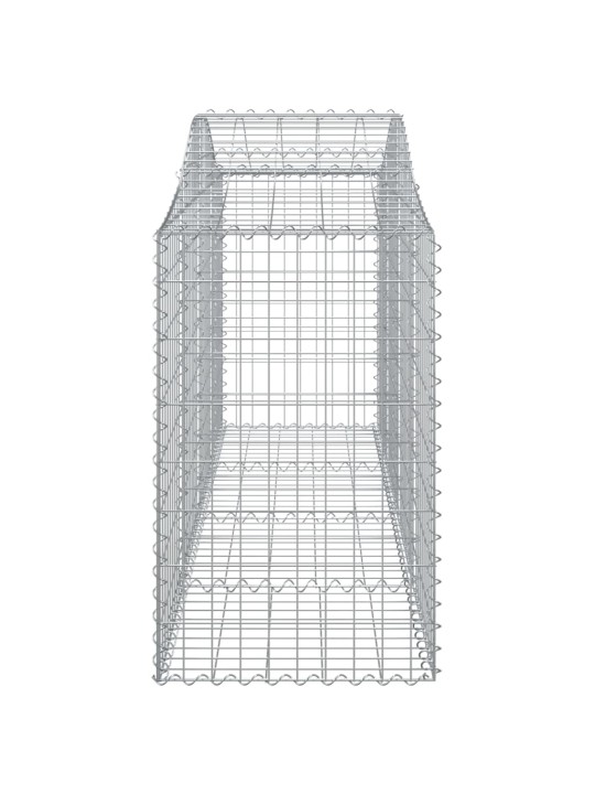Klenuté gabionové koše 18ks 200x50x80/100 cm pozinkované železo