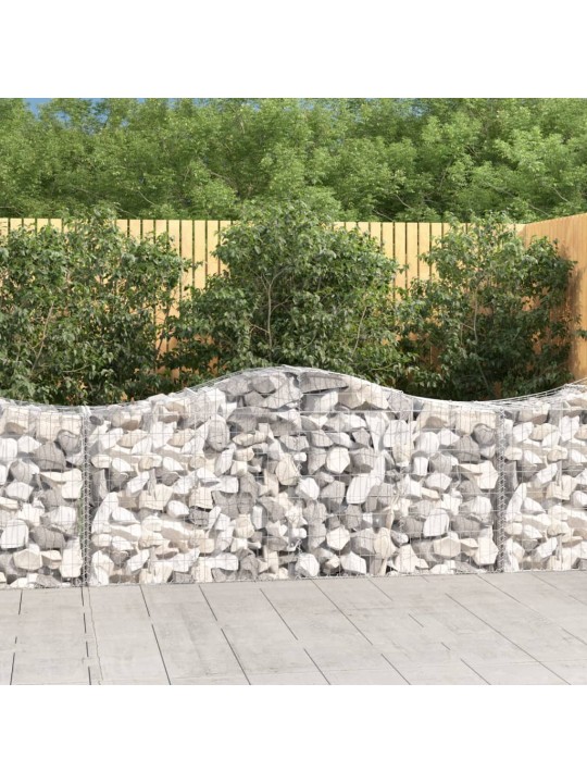 Klenuté gabionové koše 18ks 200x50x80/100 cm pozinkované železo