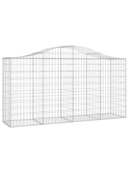 Klenuté gabionové koše 4 ks 200x50x100/120cm pozinkované železo