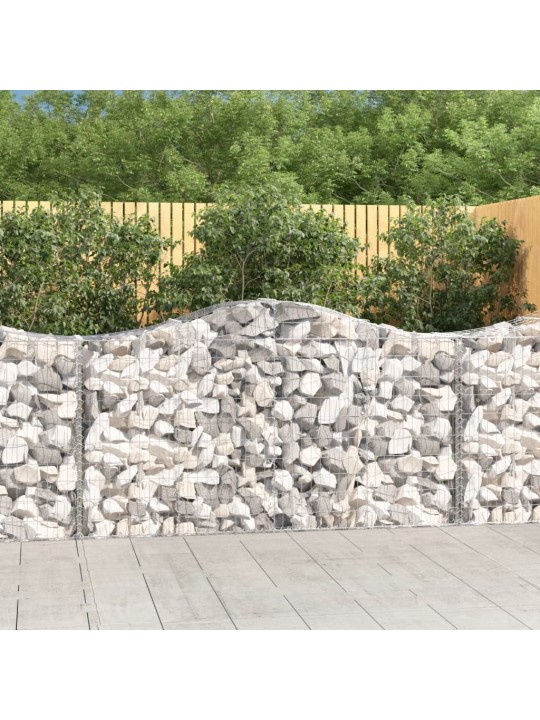 Klenuté gabionové koše 11ks 200x50x100/120cm pozinkované železo
