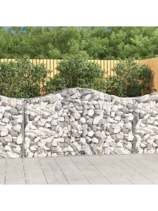 Klenuté gabionové koše 18ks 200x50x100/120cm pozinkované železo