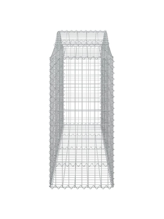 Klenuté gabionové koše 3 ks 200x50x120/140cm pozinkované železo