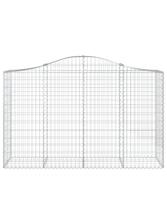 Klenuté gabionové koše 8 ks 200x50x120/140cm pozinkované železo