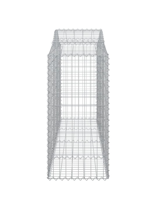 Klenuté gabionové koše 8 ks 200x50x120/140cm pozinkované železo