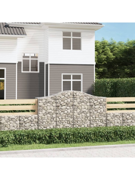 Klenuté gabionové koše 15ks 200x50x120/140cm pozinkované železo