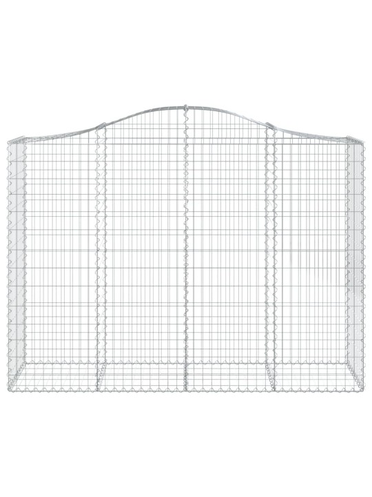 Klenuté gabionové koše 14ks 200x50x140/160cm pozinkované železo