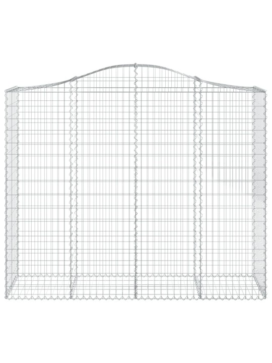 Klenuté gabionové koše 2 ks 200x50x160/180cm pozinkované železo