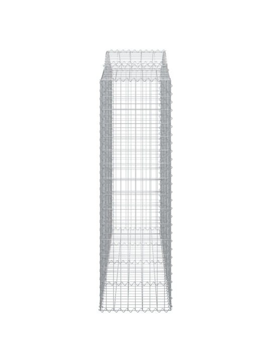 Klenuté gabionové koše 2 ks 200x50x160/180cm pozinkované železo
