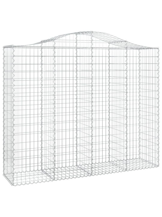 Klenuté gabionové koše 3 ks 200x50x160/180cm pozinkované železo
