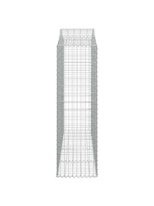 Klenuté gabionové koše 3 ks 200x50x160/180cm pozinkované železo