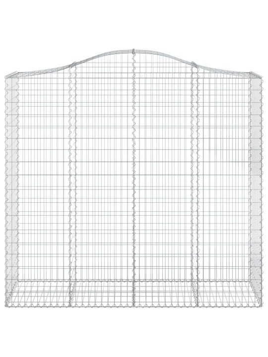 Klenuté gabionové koše 4 ks 200x50x180/200cm pozinkované železo
