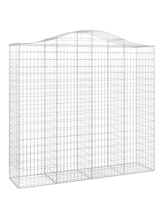 Klenuté gabionové koše 7 ks 200x50x180/200cm pozinkované železo