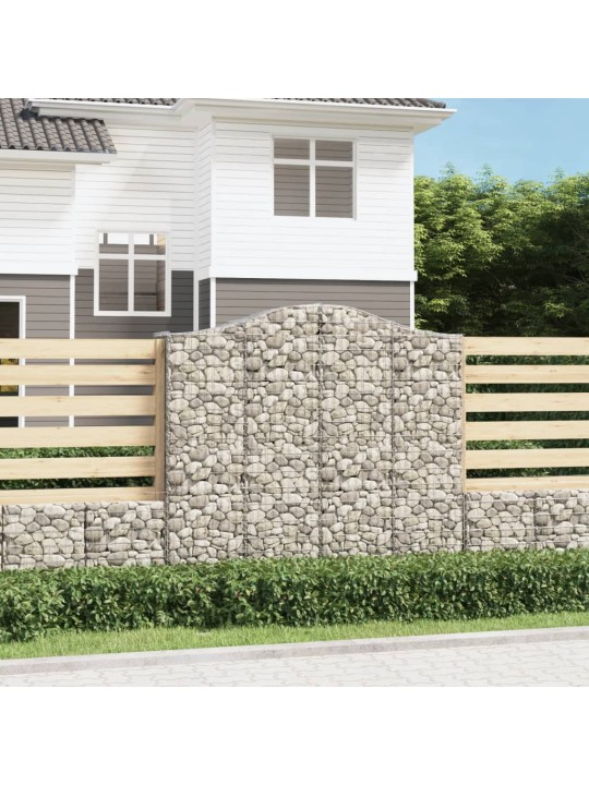 Klenuté gabionové koše 10ks 200x50x180/200cm pozinkované železo