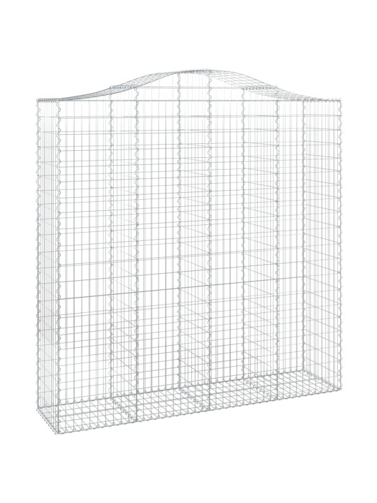 Klenuté gabionové koše 3 ks 200x50x200/220cm pozinkované železo