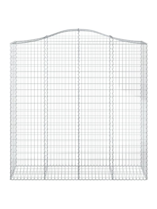 Klenuté gabionové koše 3 ks 200x50x200/220cm pozinkované železo