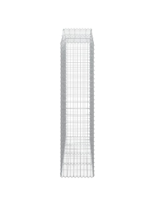 Klenuté gabionové koše 6 ks 200x50x200/220cm pozinkované železo