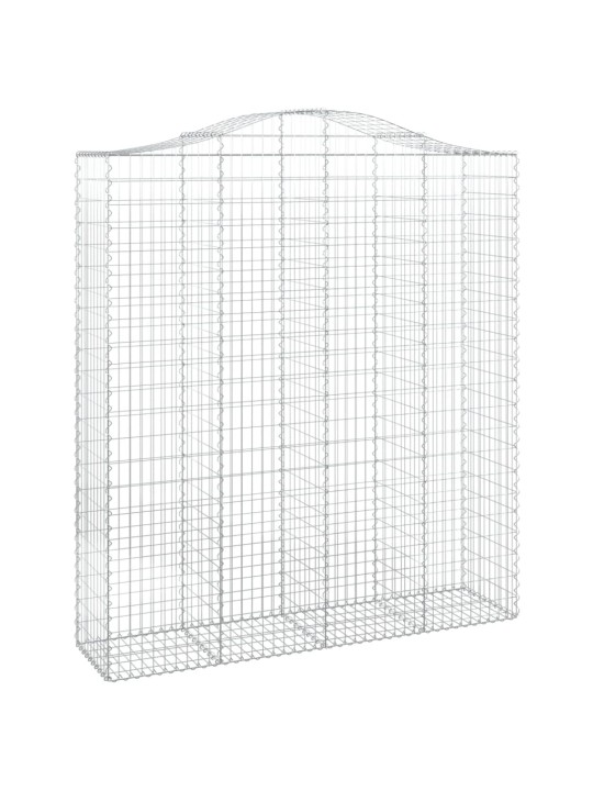 Klenuté gabionové koše 4 ks 200x50x220/240cm pozinkované železo