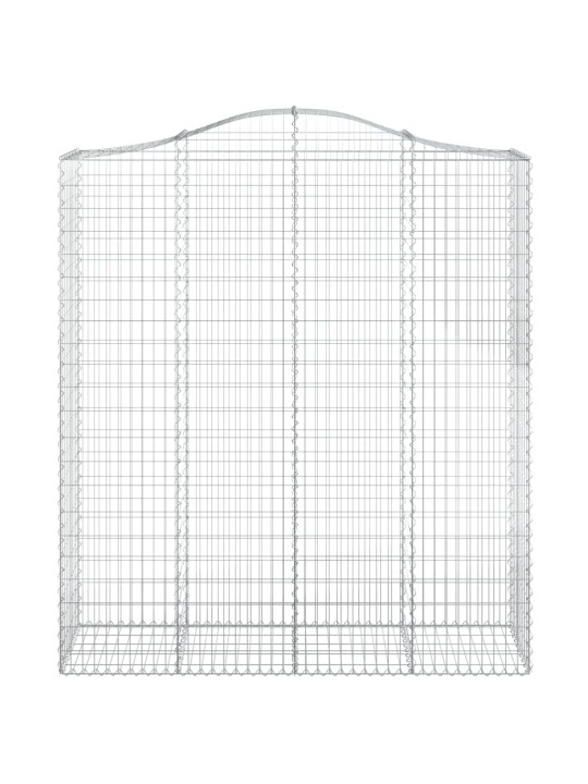 Klenuté gabionové koše 4 ks 200x50x220/240cm pozinkované železo