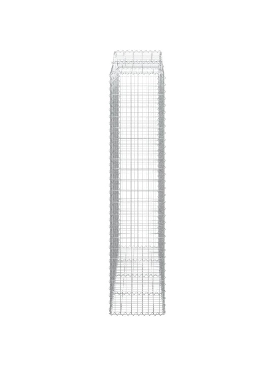 Klenuté gabionové koše 4 ks 200x50x220/240cm pozinkované železo
