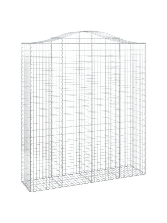 Klenuté gabionové koše 11ks 200x50x220/240cm pozinkované železo