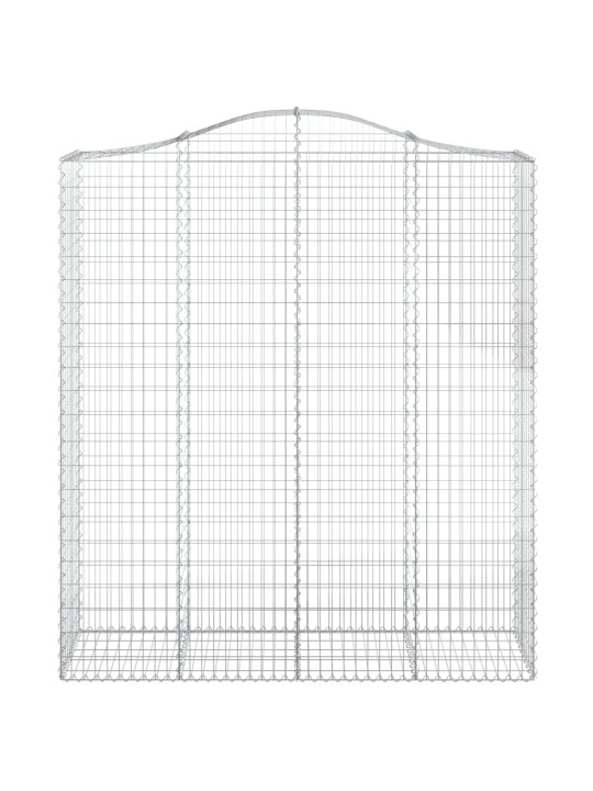 Klenuté gabionové koše 11ks 200x50x220/240cm pozinkované železo