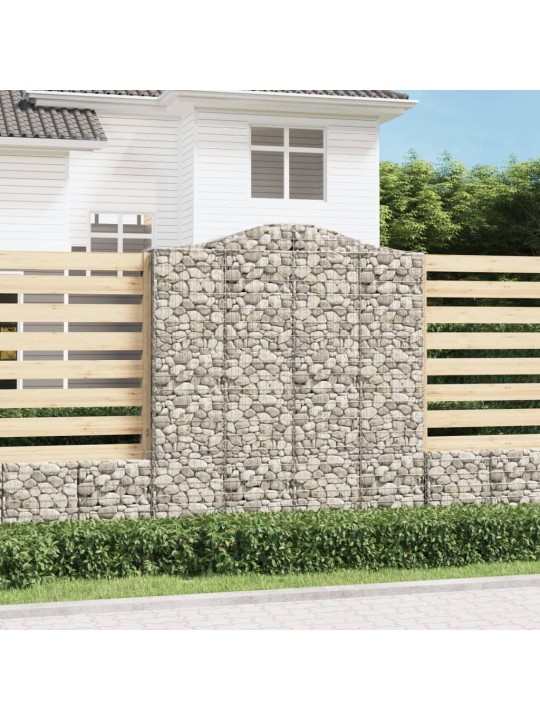 Klenuté gabionové koše 11ks 200x50x220/240cm pozinkované železo