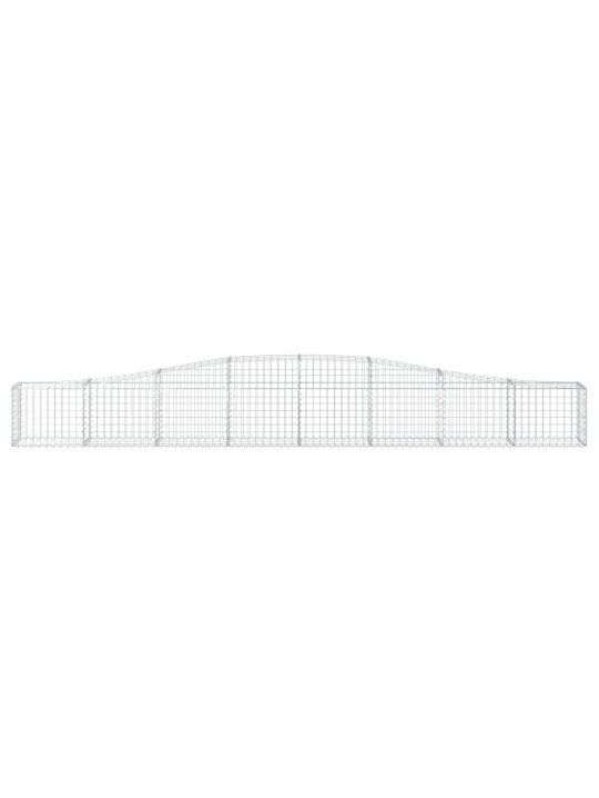 Klenuté gabionové koše 2 ks 400x30x40/60 cm pozinkované železo