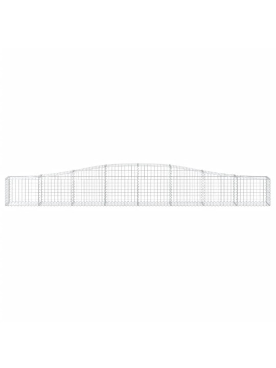 Klenuté gabionové koše 4 ks 400x30x40/60 cm pozinkované železo
