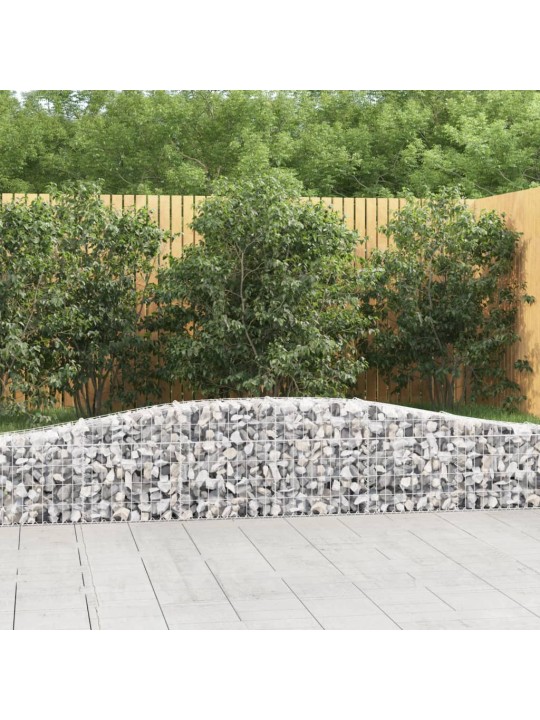 Klenuté gabionové koše 5 ks 400x30x40/60 cm pozinkované železo