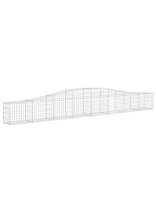 Klenuté gabionové koše 7 ks 400x30x40/60 cm pozinkované železo