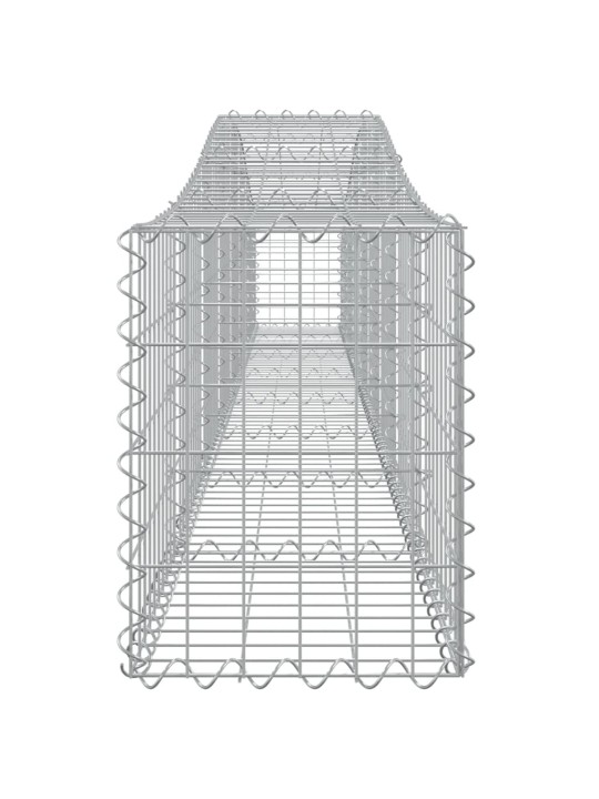 Klenuté gabionové koše 7 ks 400x30x40/60 cm pozinkované železo