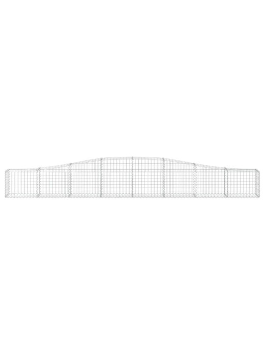 Klenuté gabionové koše 10 ks 400x30x40/60 cm pozinkované železo