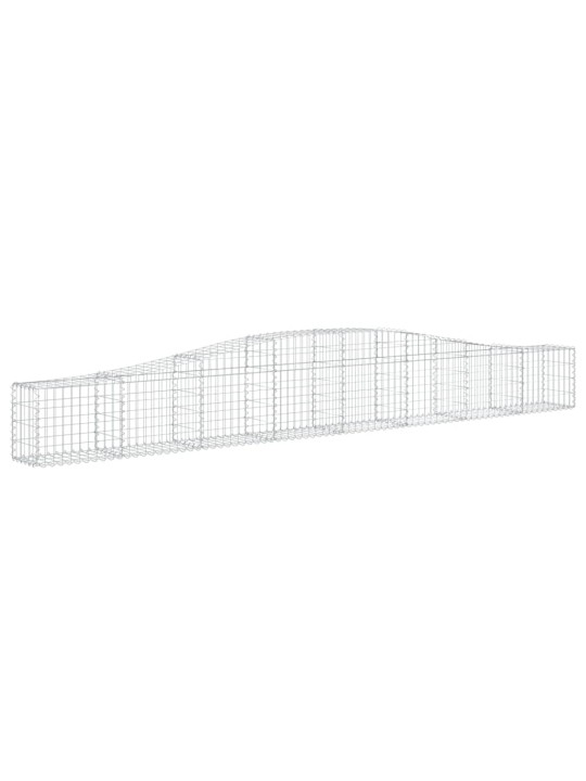 Klenuté gabionové koše 15 ks 400x30x40/60 cm pozinkované železo