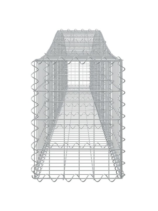 Klenuté gabionové koše 15 ks 400x30x40/60 cm pozinkované železo