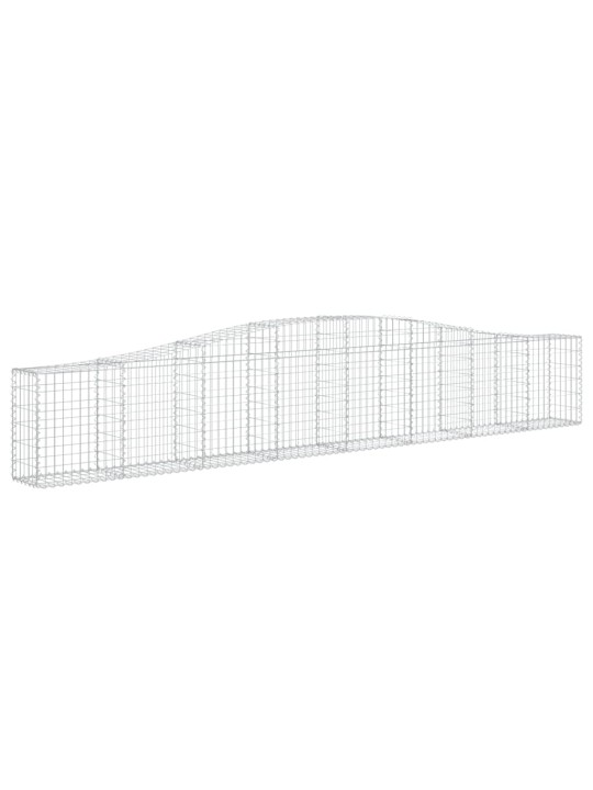 Klenuté gabionové koše 2 ks 400x30x60/80 cm pozinkované železo