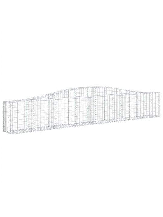 Klenuté gabionové koše 4 ks 400x30x60/80 cm pozinkované železo