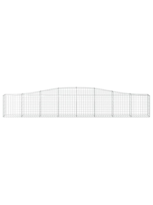 Klenuté gabionové koše 4 ks 400x30x60/80 cm pozinkované železo