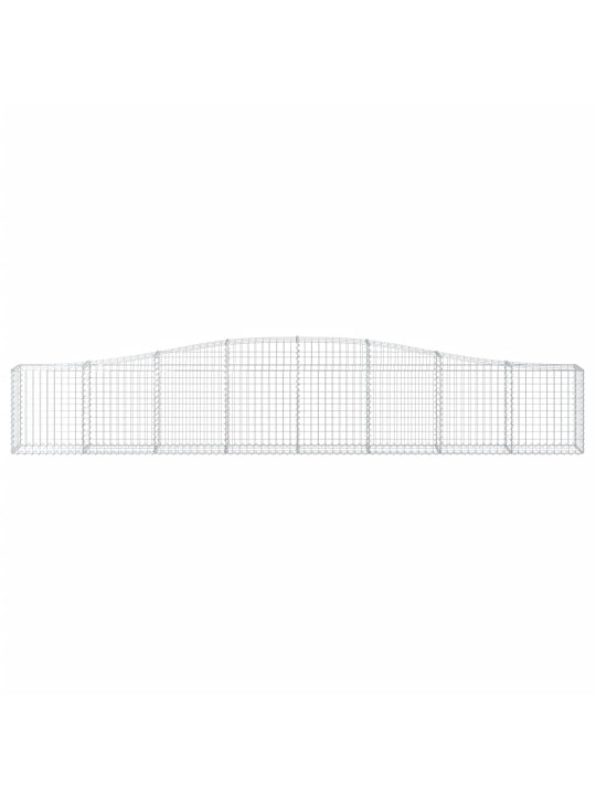 Klenuté gabionové koše 5 ks 400x30x60/80 cm pozinkované železo
