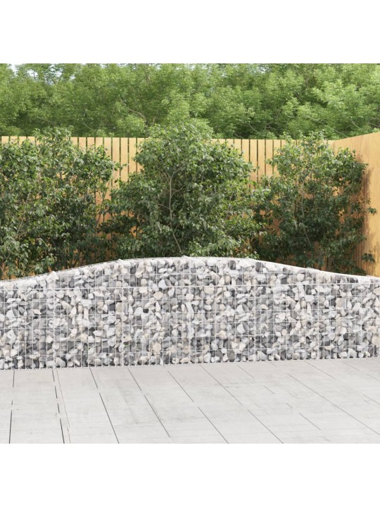Klenuté gabionové koše 6 ks 400x30x60/80 cm pozinkované železo