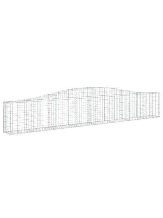 Klenuté gabionové koše 10 ks 400x30x60/80 cm pozinkované železo