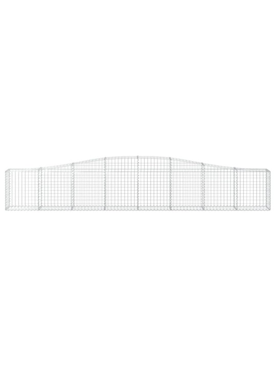 Klenuté gabionové koše 10 ks 400x30x60/80 cm pozinkované železo