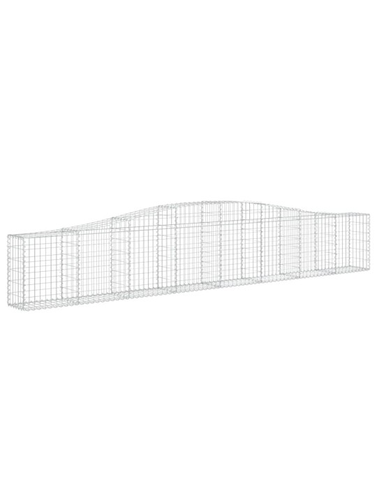 Klenuté gabionové koše 15 ks 400x30x60/80 cm pozinkované železo