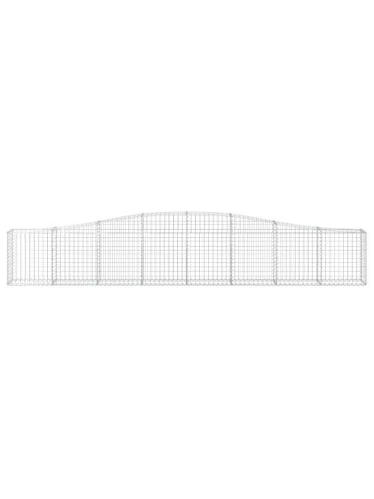Klenuté gabionové koše 15 ks 400x30x60/80 cm pozinkované železo
