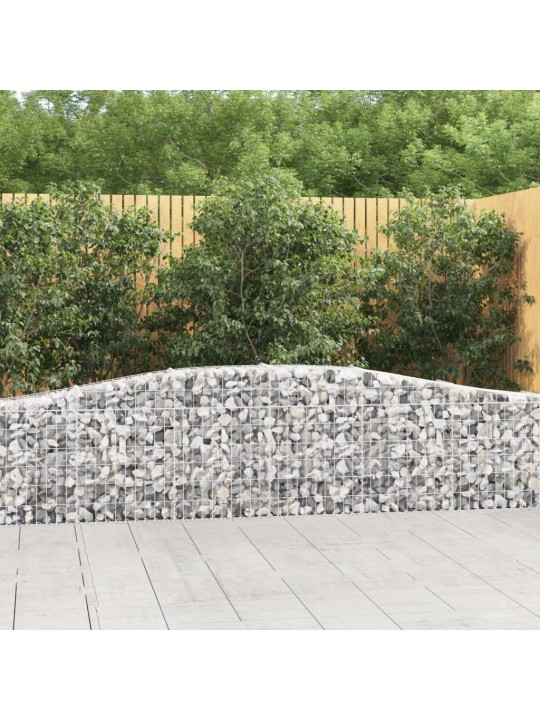 Klenuté gabionové koše 15 ks 400x30x60/80 cm pozinkované železo