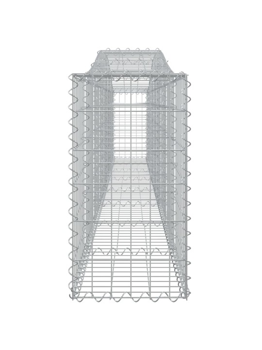 Klenuté gabionové koše 25 ks 400x30x60/80 cm pozinkované železo
