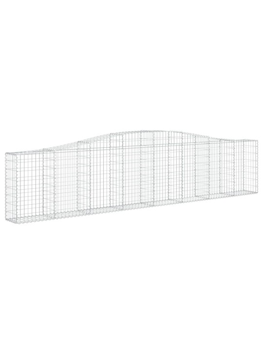 Klenuté gabionové koše 2 ks 400x30x80/100 cm pozinkované železo